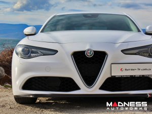 Alfa Romeo Giulia Front Spoiler - Carbon Fiber - Italia Style - Stile Italia - Base Model - V1 - One Piece Design 